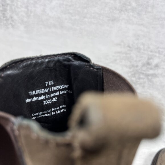 Thursday Leather Chunky Heel Chelsea Boots - Women's Size 7 - Brown - Picture 10 of 10